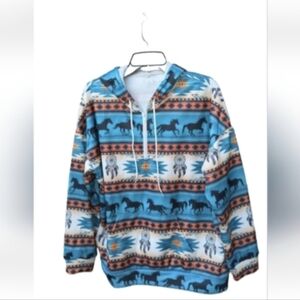 🐎🐎 Horse Hoodie & Navajo Print & 1/4 Zip Fleece Pullover Size XL NWOT